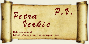 Petra Verkić vizit kartica